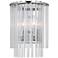 Crystorama Bleecker 12"H Chrome Frosted Glass Wall Sconce