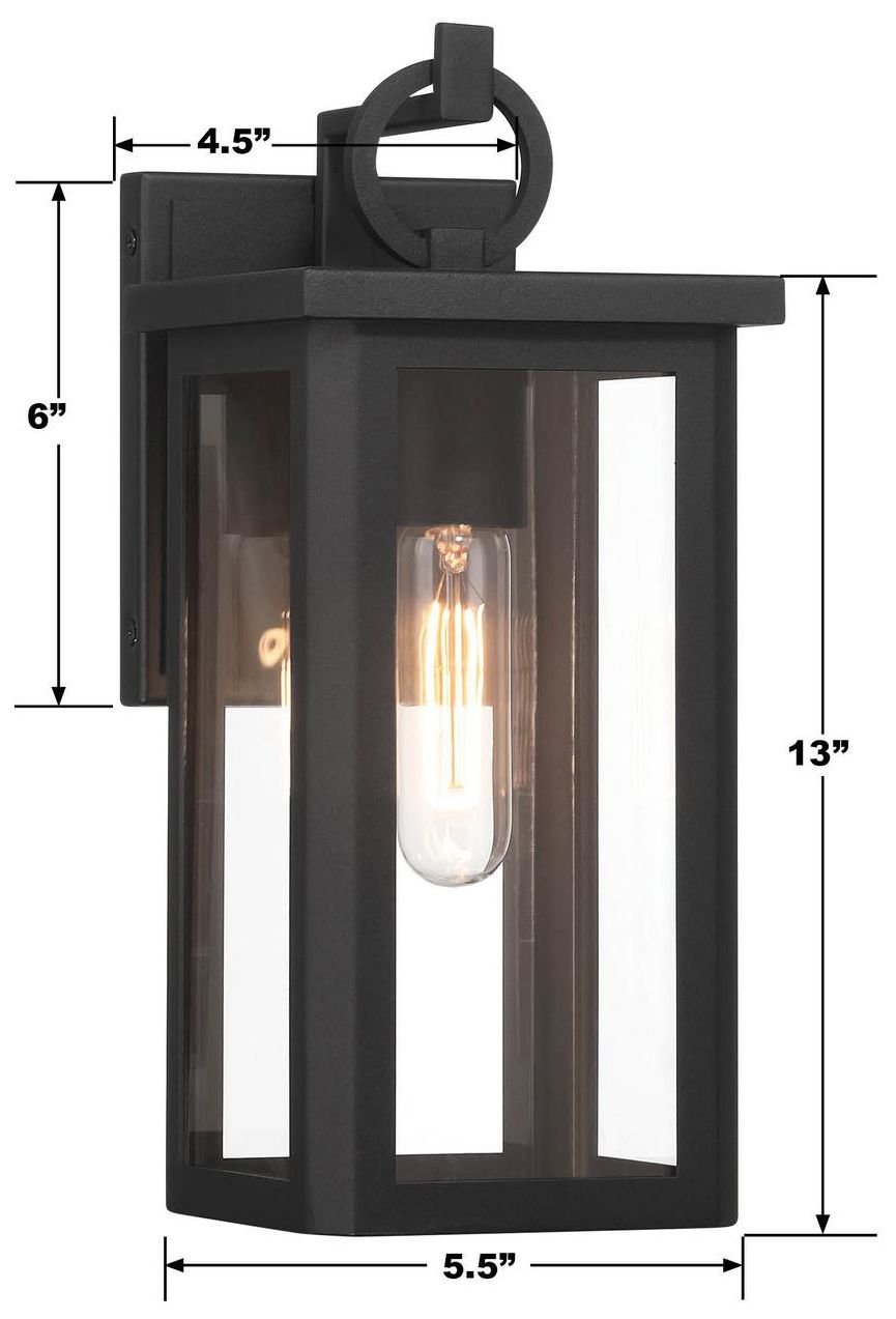 Image 5 Crystorama Boadie 5.5'' LED Matte Black Outdoor Sconce more views
