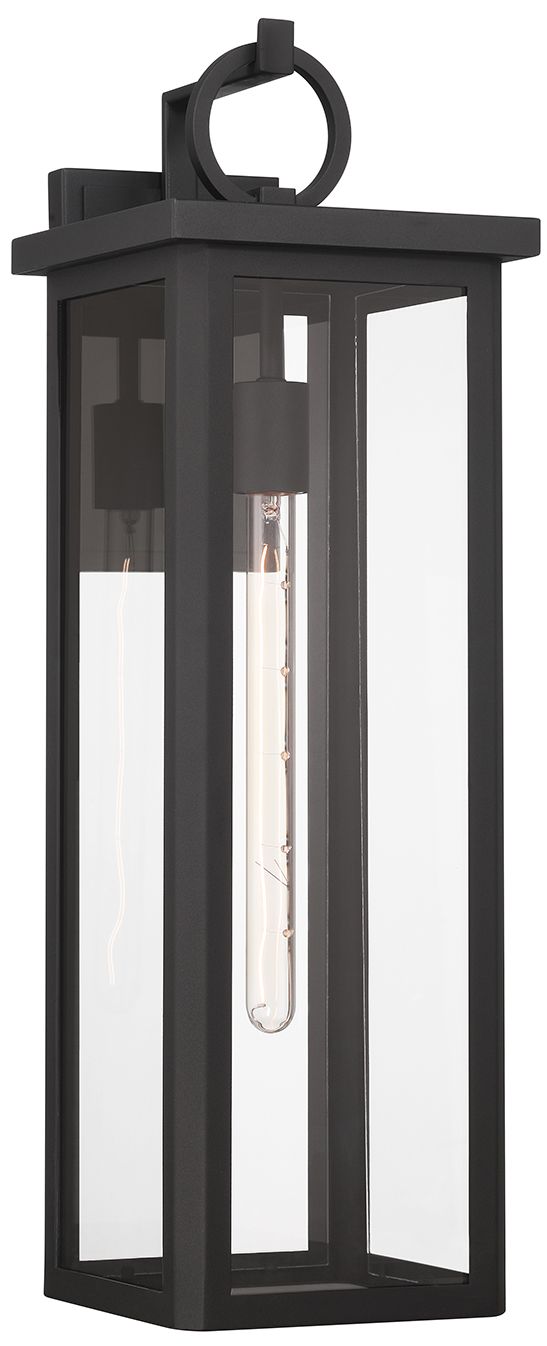 Crystorama Boadie 8'' LED Matte Black Outdoor Sconce