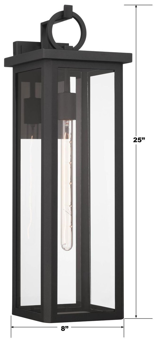 Image 5 Crystorama Boadie 8'' LED Matte Black Outdoor Sconce more views