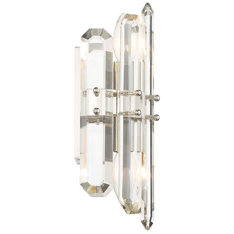 Image 3 Crystorama Bolton 13 1/2" High Polished Nickel Wall Sconce more views