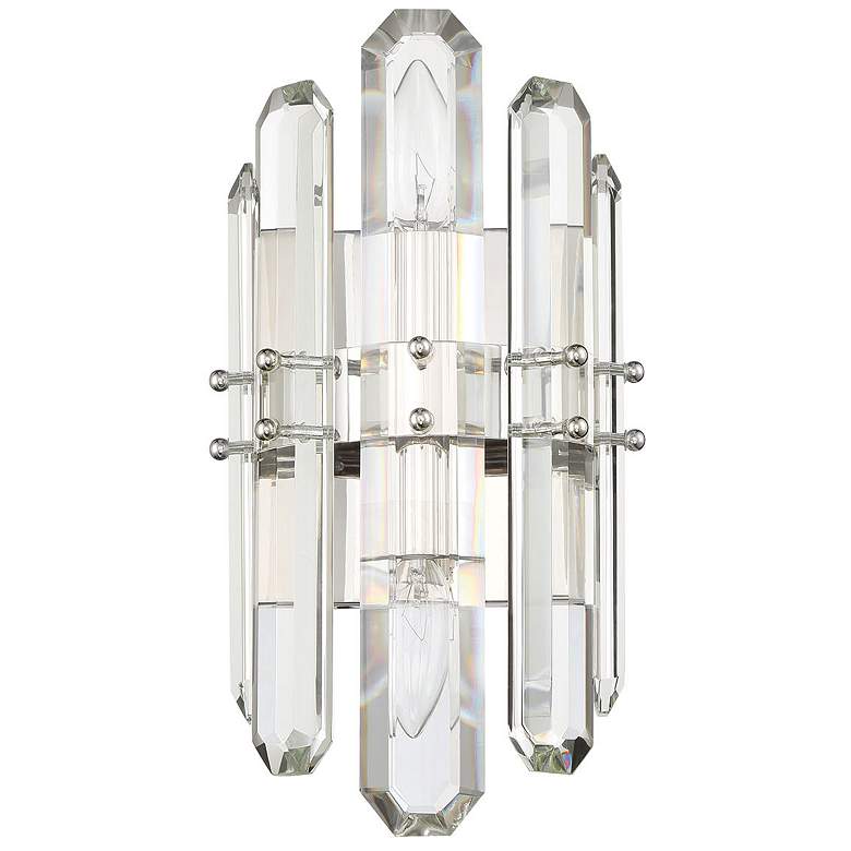 Image 4 Crystorama Bolton 13 1/2" High Polished Nickel Wall Sconce more views