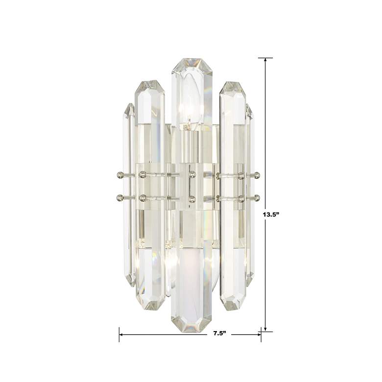 Image 6 Crystorama Bolton 13 1/2" High Polished Nickel Wall Sconce more views