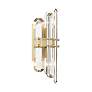 3_Crystorama Bolton 13 1/2"H Aged Brass Crystal Wall Sconce more views