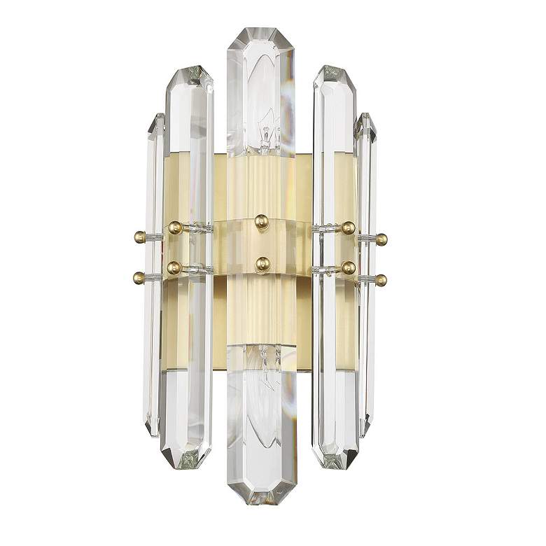 Image 4 Crystorama Bolton 13 1/2"H Aged Brass Crystal Wall Sconce more views