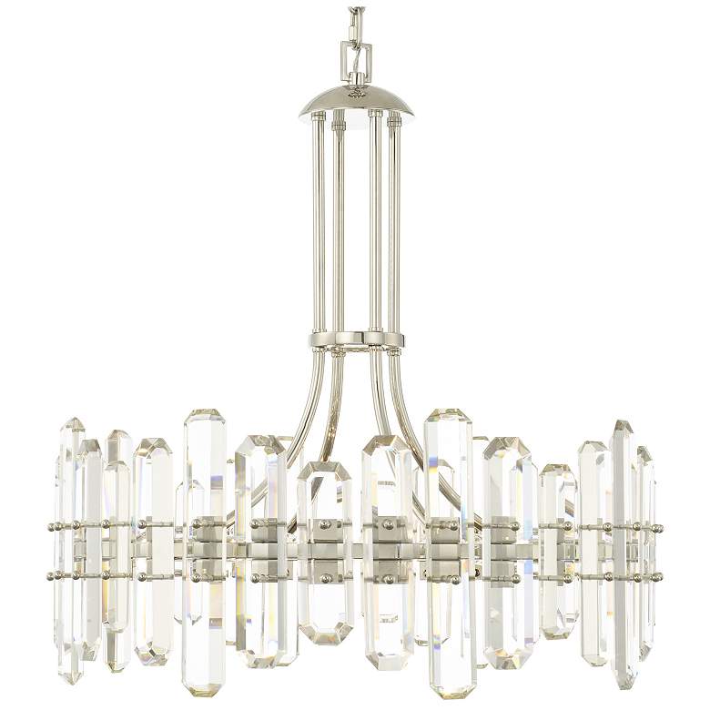 Image 2 Crystorama Bolton 24 3/4 inch Wide Polished Nickel Crystal Chandelier