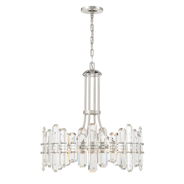 Image 3 Crystorama Bolton 24 3/4" Wide Polished Nickel Crystal Chandelier more views