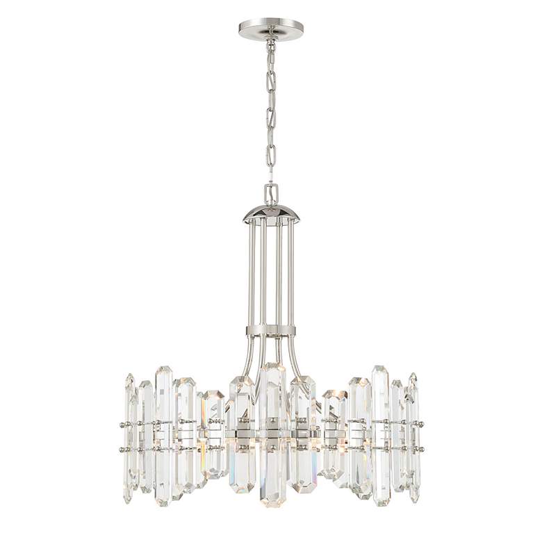 Image 3 Crystorama Bolton 24 3/4 inch Wide Polished Nickel Crystal Chandelier more views