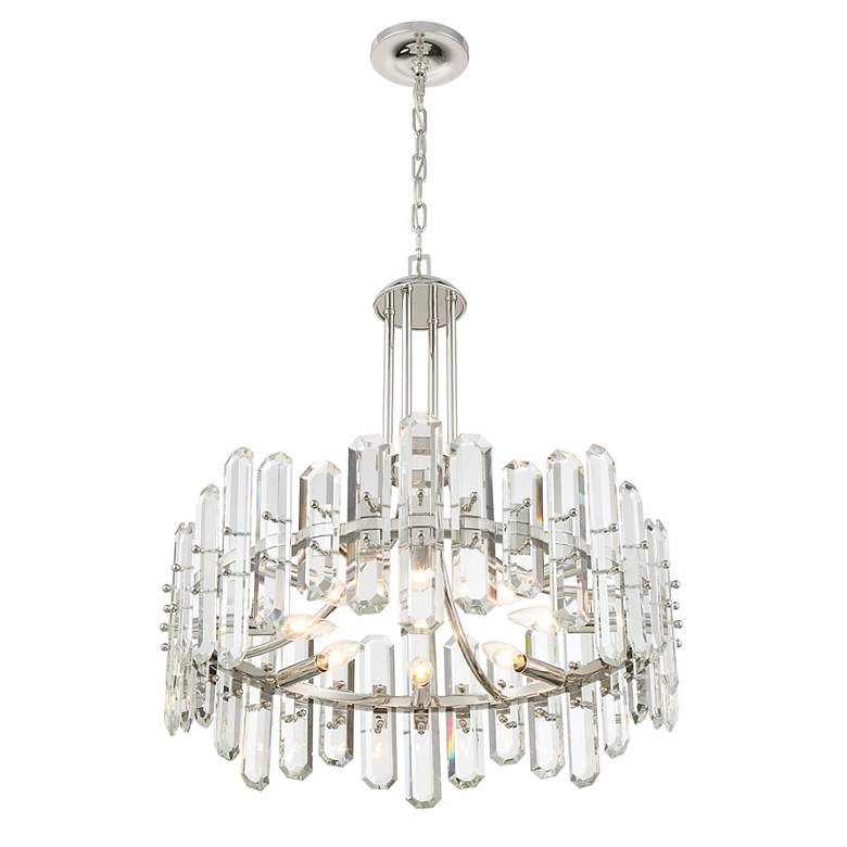 Image 4 Crystorama Bolton 24 3/4" Wide Polished Nickel Crystal Chandelier more views