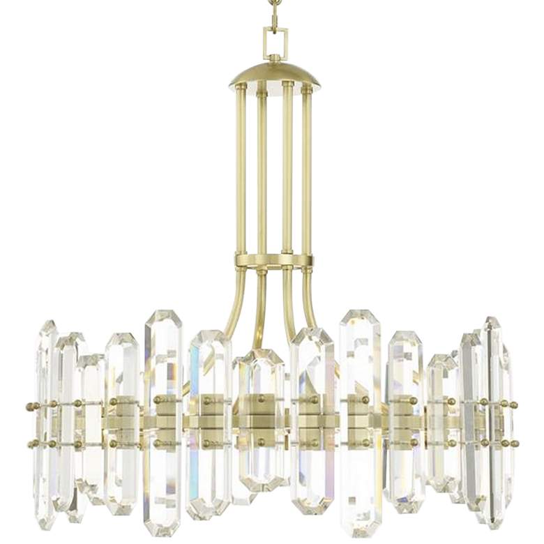Image 2 Crystorama Bolton 24 3/4"W Aged Brass and Crystal Chandelier