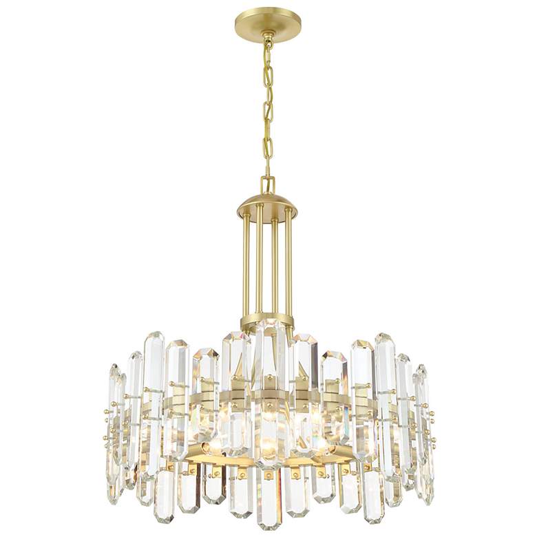 Image 2 Crystorama Bolton 24 3/4"W Aged Brass and Crystal Chandelier