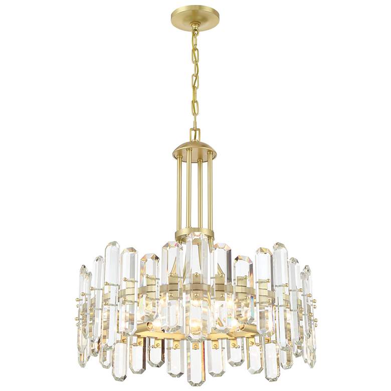 Image 2 Crystorama Bolton 24 3/4 inchW Aged Brass and Crystal Chandelier