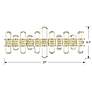 Crystorama Bolton 26" Wide Aged Brass Crystal Bath Light