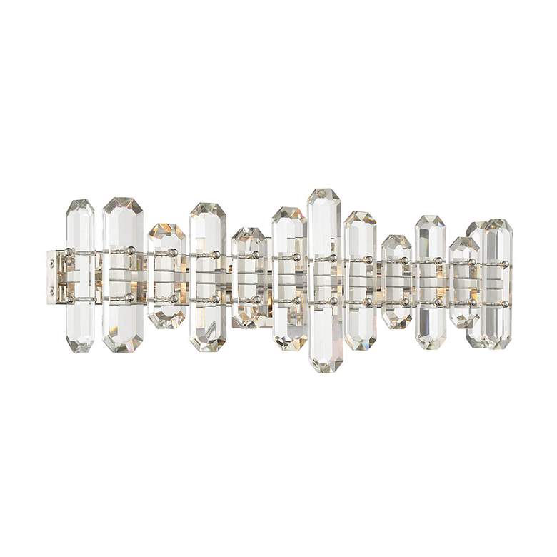 Image 2 Crystorama Bolton 26"W Polished Nickel Crystal Bath Light more views