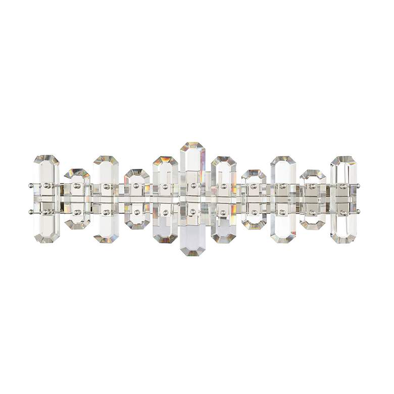 Image 4 Crystorama Bolton 26"W Polished Nickel Crystal Bath Light more views