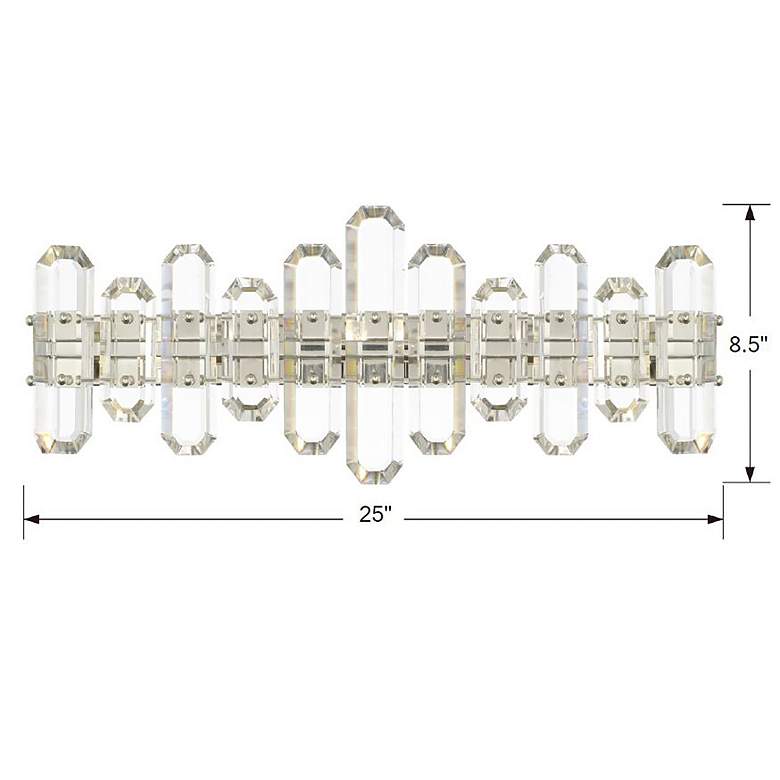 Image 5 Crystorama Bolton 26"W Polished Nickel Crystal Bath Light more views