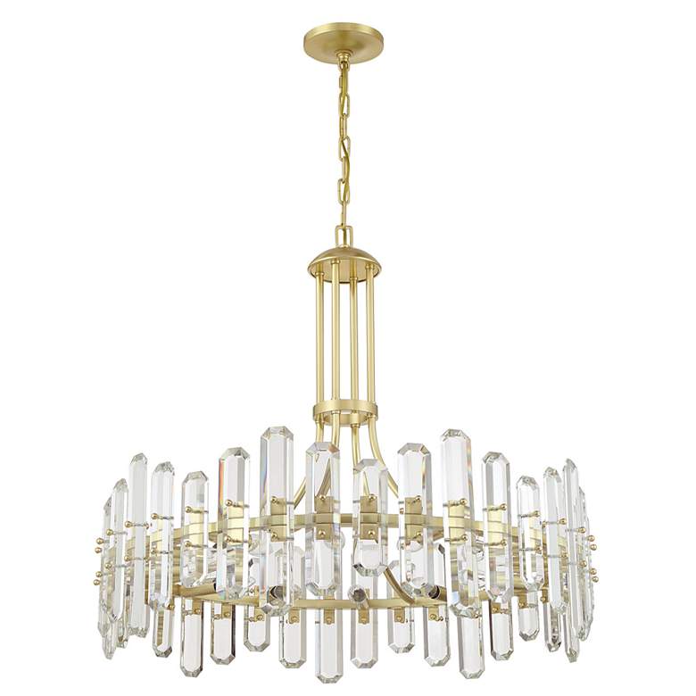 Image 4 Crystorama Bolton 31 inchW Aged Brass 12-Light Crystal Chandelier more views