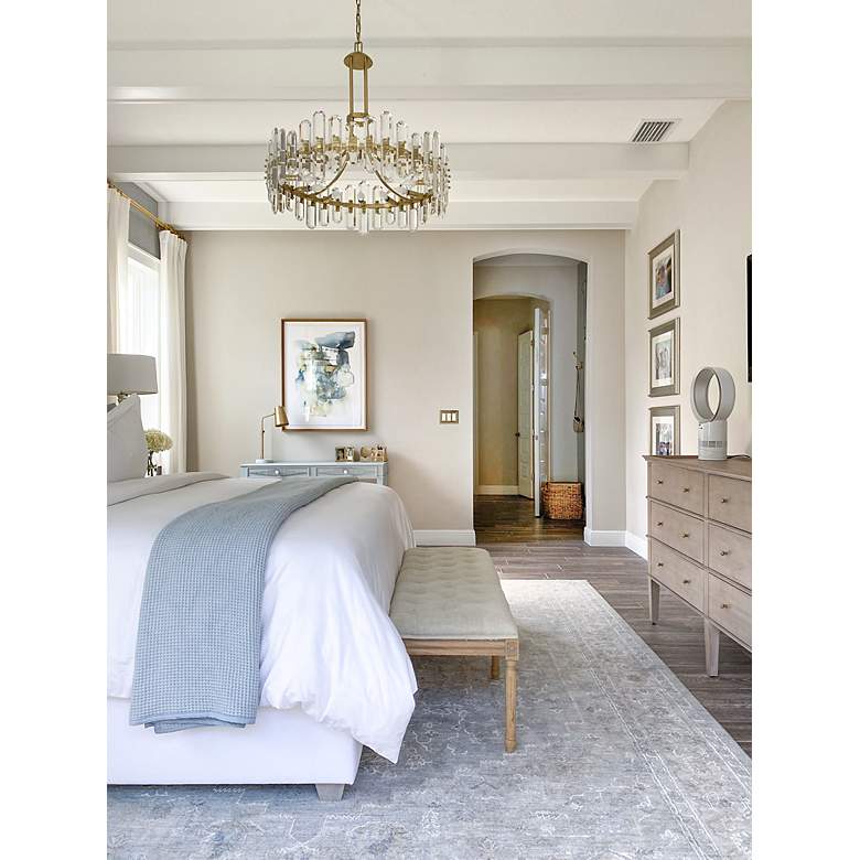 Image 6 Crystorama Bolton 31"W Aged Brass 12-Light Crystal Chandelier more views