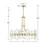 Crystorama Bolton 31"W Aged Brass 12-Light Crystal Chandelier