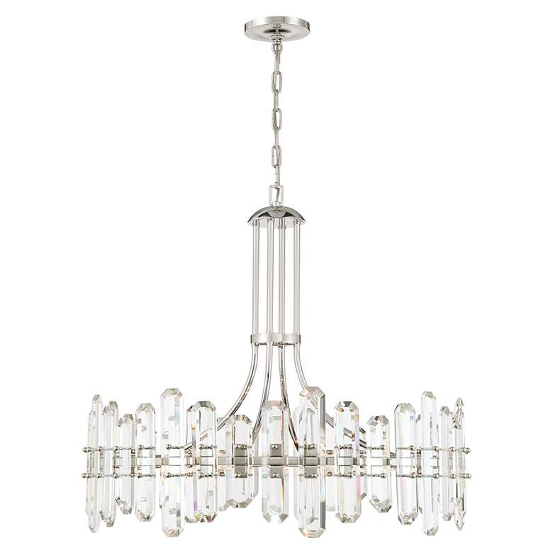 Image 2 Crystorama Bolton 31"W Polished Nickel 12-Light Crystal Chandelier more views