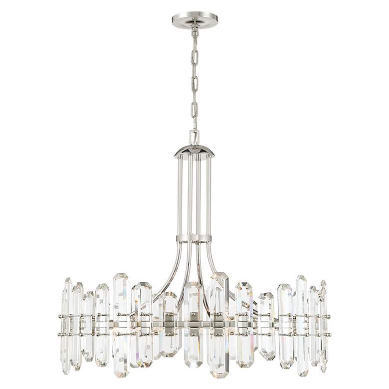 Image 2 Crystorama Bolton 31 inchW Polished Nickel 12-Light Crystal Chandelier more views