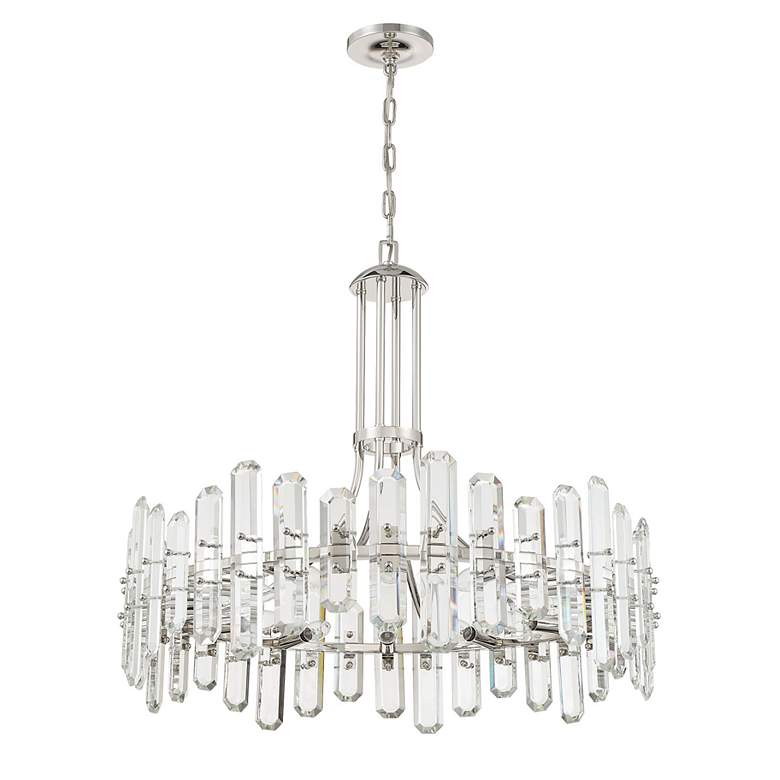 Image 4 Crystorama Bolton 31 inchW Polished Nickel 12-Light Crystal Chandelier more views