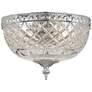 Crystorama Bowl Lead Crystal 10"W Chrome Ceiling Light