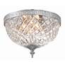 Thumbnail2 of Crystorama Bowl Lead Crystal 10"W Chrome Ceiling Light more views