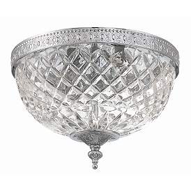 Image3 of Crystorama Bowl Lead Crystal 10"W Chrome Ceiling Light more views