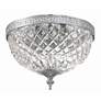 Thumbnail3 of Crystorama Bowl Lead Crystal 10"W Chrome Ceiling Light more views
