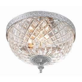 Image4 of Crystorama Bowl Lead Crystal 10"W Chrome Ceiling Light more views