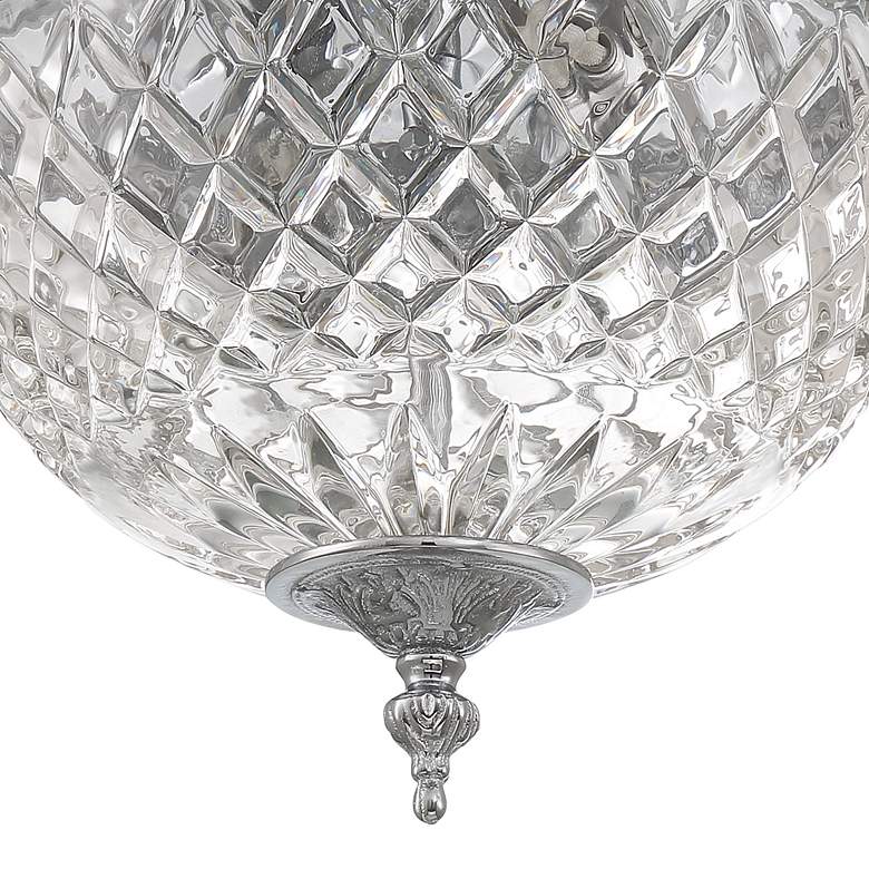 Image 5 Crystorama Bowl Lead Crystal 10"W Chrome Ceiling Light more views