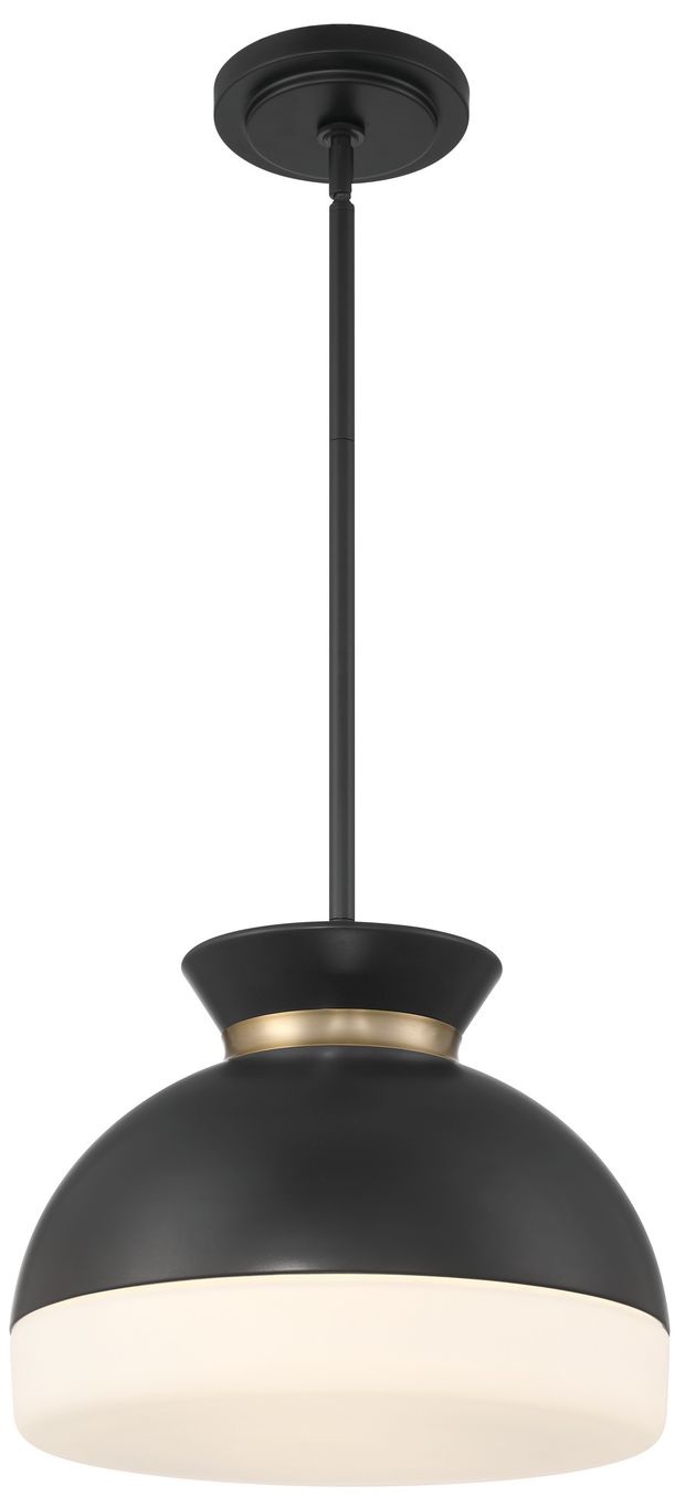 Crystorama BPF Gidget 15'' Matte Black + Vibrant Gold Pendant