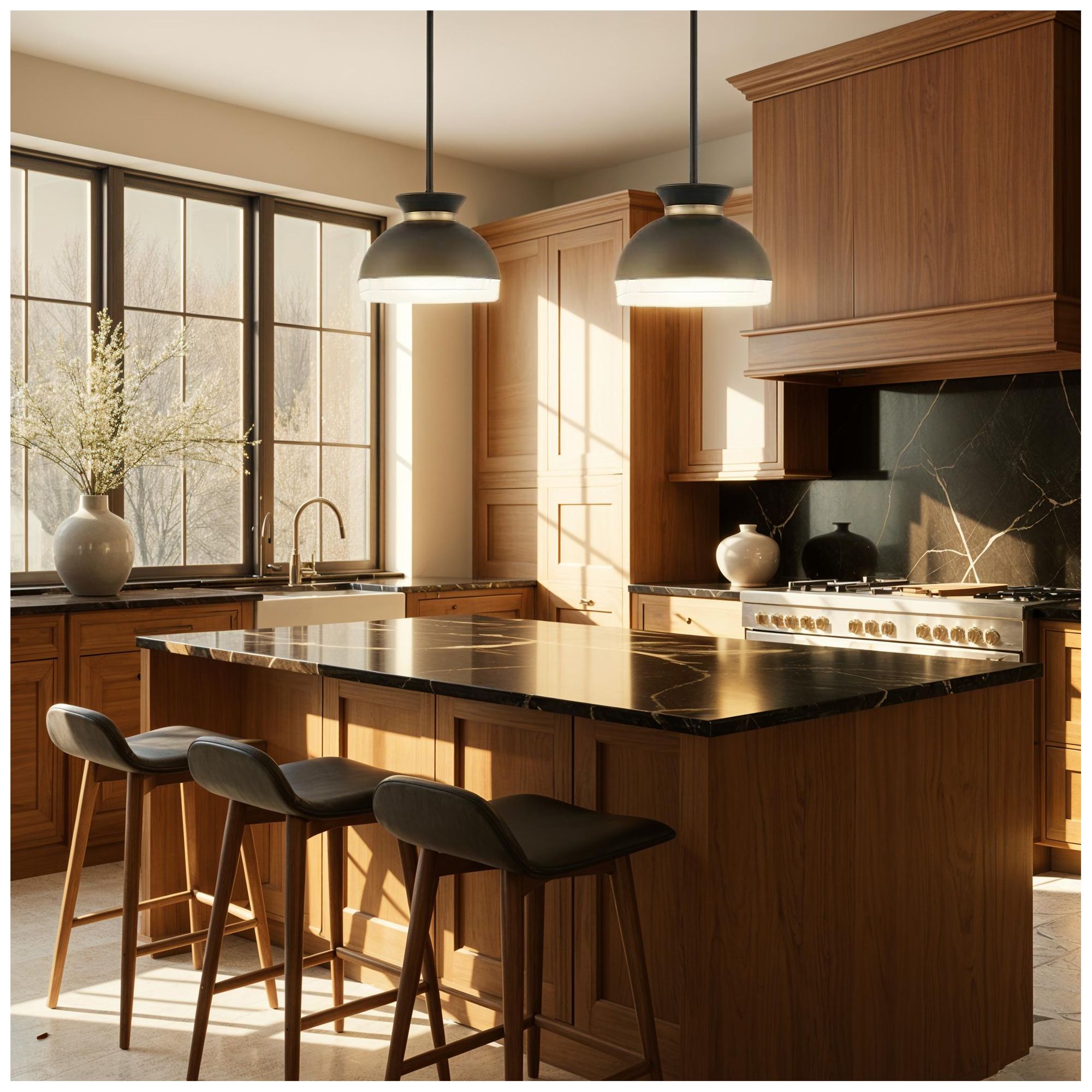 Image 6 Crystorama BPF Gidget 15'' Matte Black + Vibrant Gold Pendant more views