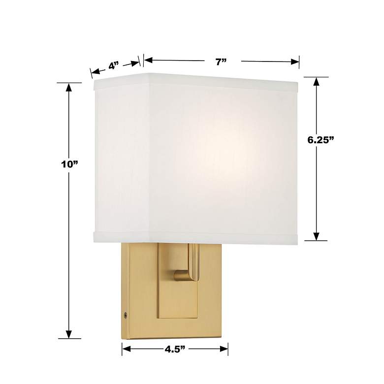 Image 5 Crystorama Brent 1 Light Vibrant Gold Sconce more views