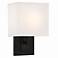Crystorama Brent 10" High Black Forged Wall Sconce