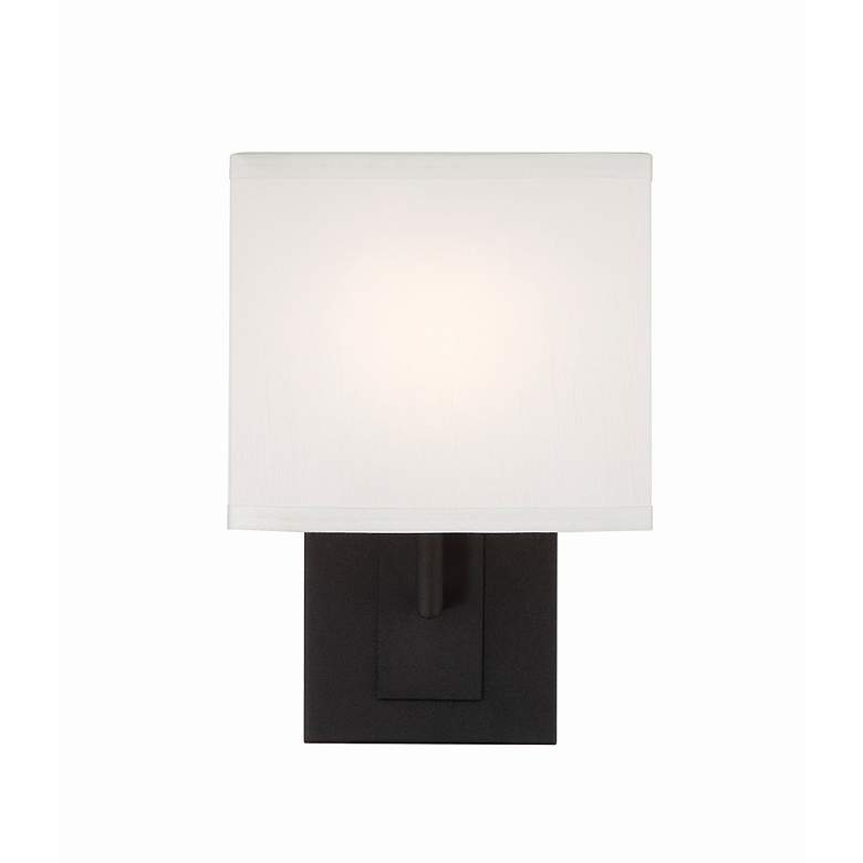 Image 3 Crystorama Brent 10" High Black Forged Wall Sconce more views