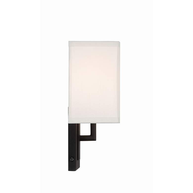 Image 4 Crystorama Brent 10" High Black Forged Wall Sconce more views