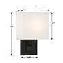 5_Crystorama Brent 10" High Black Forged Wall Sconce more views