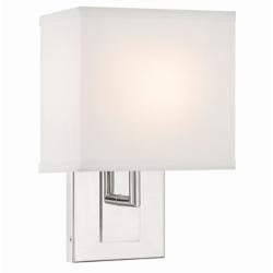 Crystorama Brent 10" High Polished Nickel Wall Sconce