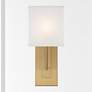 Thumbnail1 of Crystorama Brent 15" High 1-Light Vibrant Gold Modern Wall Sconce