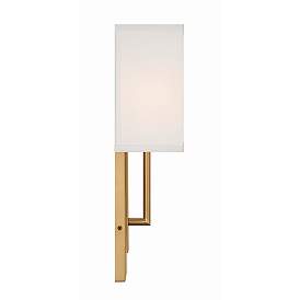 Image5 of Crystorama Brent 15" High 1-Light Vibrant Gold Modern Wall Sconce more views