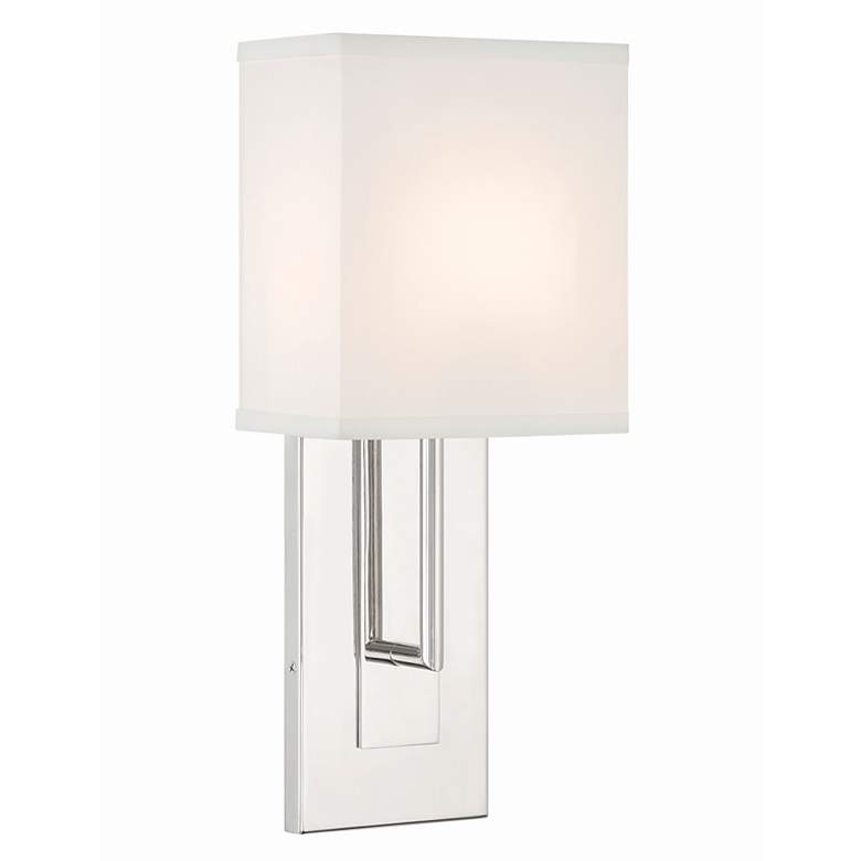 Image 1 Crystorama Brent 15" High Polished Nickel Wall Sconce