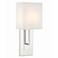 Crystorama Brent 15" High Polished Nickel Wall Sconce