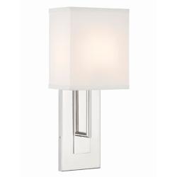 Crystorama Brent 15" High Polished Nickel Wall Sconce