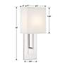 5_Crystorama Brent 15" High Polished Nickel Wall Sconce more views