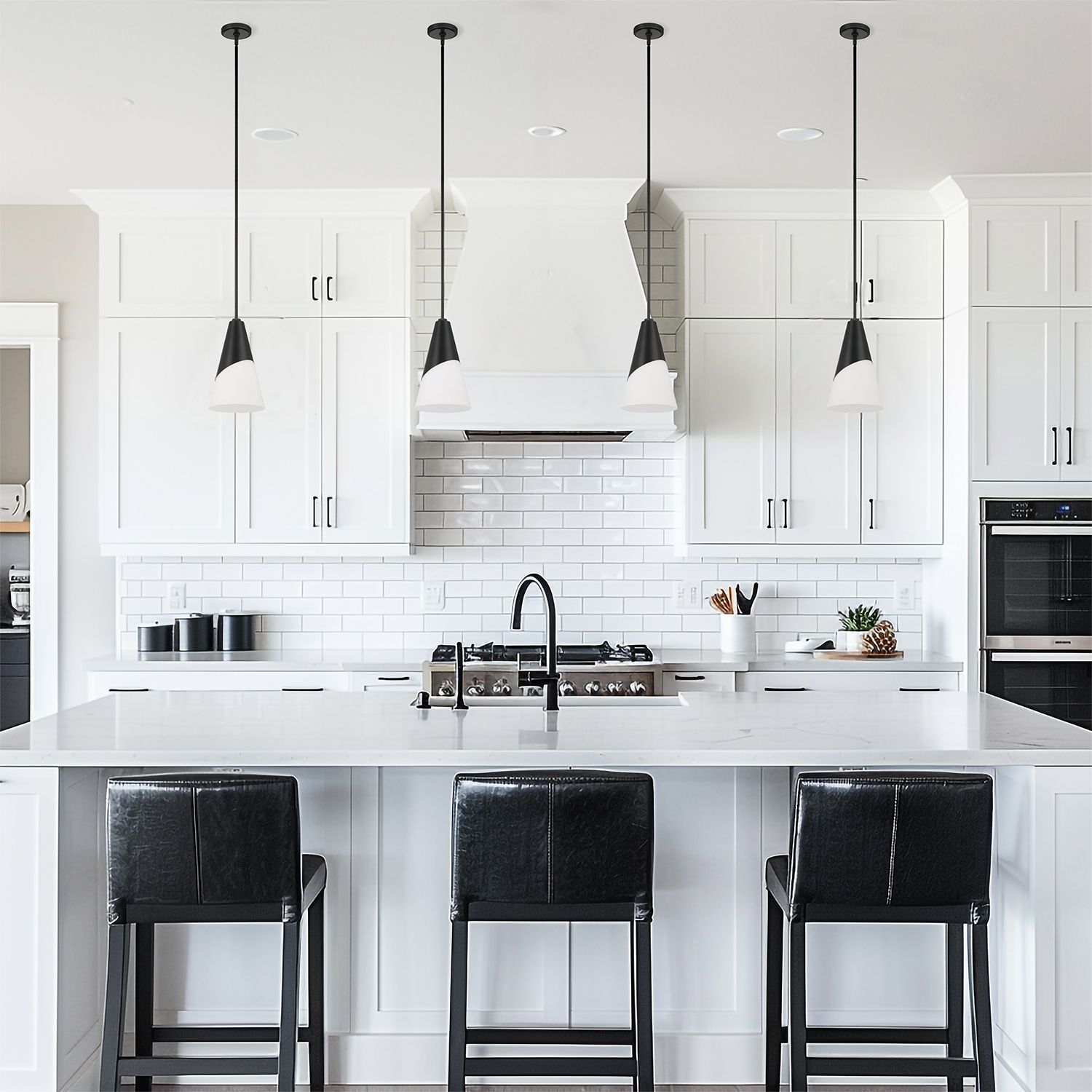 Image 6 Crystorama Brian Patrick Flynn Tori 9'' Matte Black Pendant more views