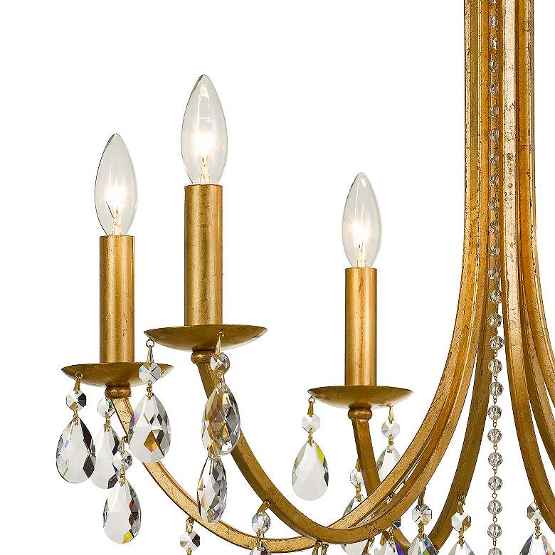 Image 3 Crystorama Bridgehampton 26"W Antique Gold 6-Light Crystal Chandelier more views