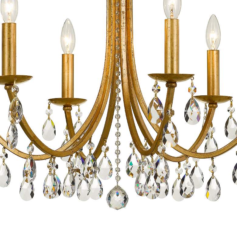 Image 4 Crystorama Bridgehampton 26"W Antique Gold 6-Light Crystal Chandelier more views