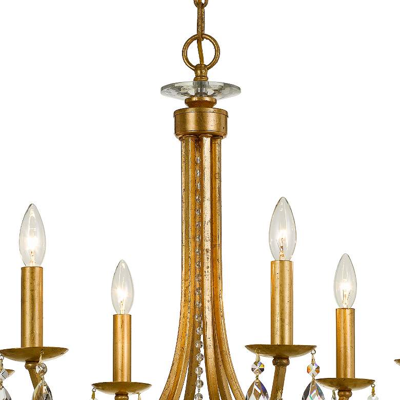 Image 5 Crystorama Bridgehampton 26"W Antique Gold 6-Light Crystal Chandelier more views
